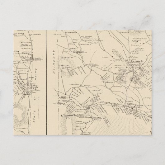 Tamworth, Carroll Co Postkarte (Vorderseite)