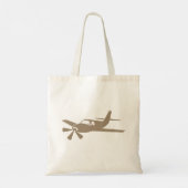 Tan Airplane Design Tragetasche (Rückseite)