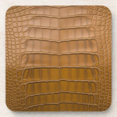 Tan Alligator Pattern-Wohngestaltung Getränkeuntersetzer (Vorderseite)