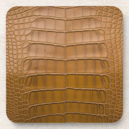 Tan Alligator Pattern-Wohngestaltung Getränkeuntersetzer