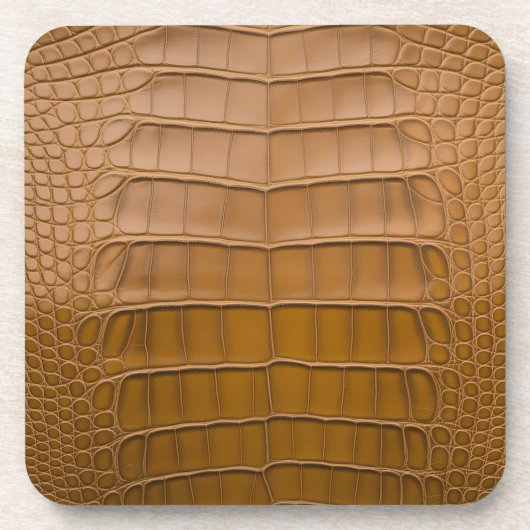 Tan Alligator Pattern-Wohngestaltung Getränkeuntersetzer (Vorderseite)