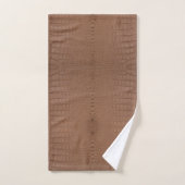 Tan Alligator Textur Print Badhandtuch Set (Handtuch)
