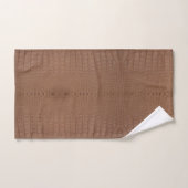 Tan Alligator Textur Print Badhandtuch Set (Handtuch)