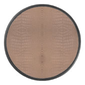 Tan Alligator Textur Print Eishockey Puck (Vorderseite)