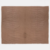 Tan Alligator Textur Print Fleecedecke (Vorderseite (Horizontal))