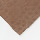 Tan Alligator Textur Print Fleecedecke (Ecke)