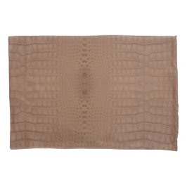 Tan Alligator Textur Print Kissenbezug