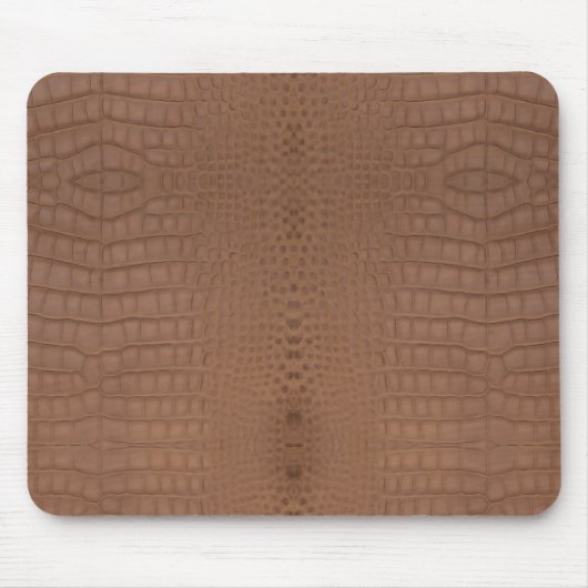 Tan Alligator Textur Print Mousepad (Vorne)