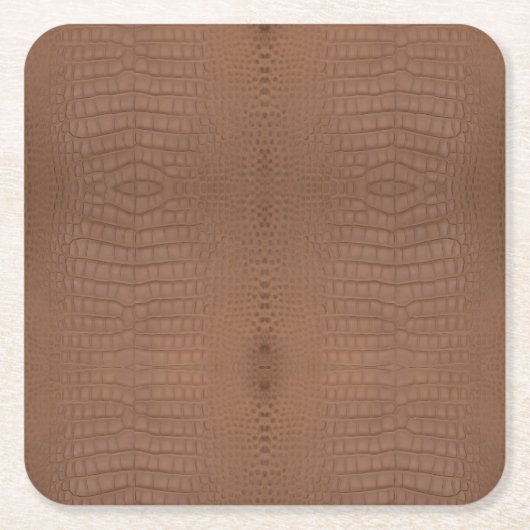 Tan Alligator Textur Print Rechteckiger Pappuntersetzer (Vorderseite)