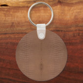 Tan Alligator Textur Print Schlüsselanhänger (Vorderseite)