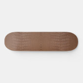 Tan Alligator Textur Print Skateboard (Horizontal)