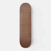 Tan Alligator Textur Print Skateboard (Vorderseite)