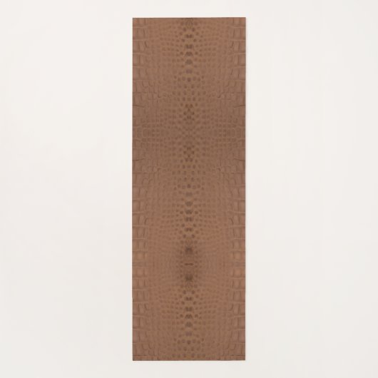Tan Alligator Textur Print Yogamatte (Rückseite)
