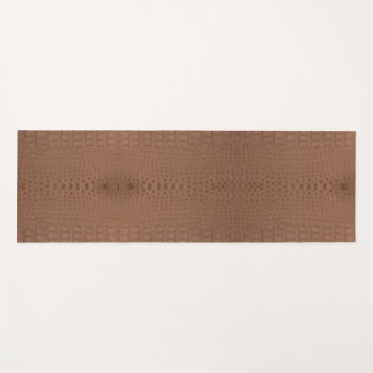 Tan Alligator Textur Print Yogamatte (Vorderseite (Horizontal))