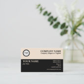 Tan and Black Color Blocks Generic Visitenkarte (Stehend Vorderseite)