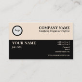 Tan and Black Color Blocks Generic Visitenkarte (Vorderseite)