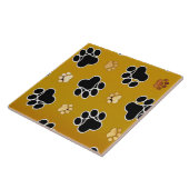 Tan and black paw print on gold background #2 fliese (Seite)
