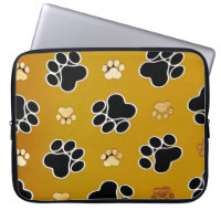 Tan and black paw print on gold background #2