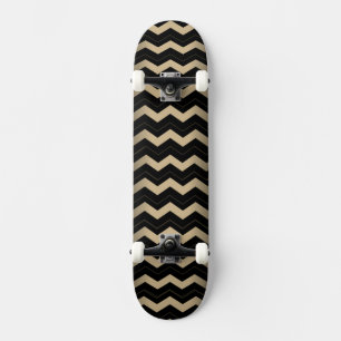 Tan and Black Zigzag Skateboard