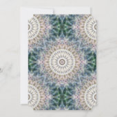 Tan and Blue Mandala Wedding Einladungen (Rückseite)