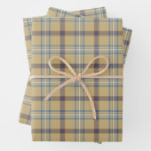 Tan and Wedgewood Blue Modern Geschenkpapier Set (Beispiel)