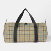 Tan and Wedgewood Blue Plaid Duffle Bag (Rückseite)