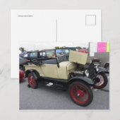 Tan Antique Car Postkarte (Vorne/Hinten)