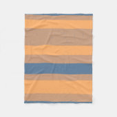 Tan Apricot Orange Dusty Blue Flecked Streifen Fleecedecke (Vorderseite)