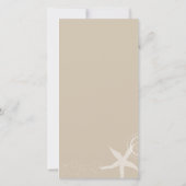 Tan Aqua White Beach Foto Hochzeit speichern das D Save The Date (Rückseite)