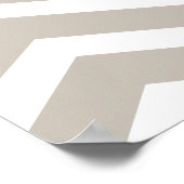 Tan Aquamariner Zickzack Individuelle Name Poster (Ecke)