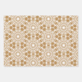 Tan Arabesque Geometric Pattern Geschenkpapier Set (Vorderseite 2)