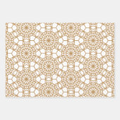 Tan Arabesque Geometric Pattern Geschenkpapier Set (Vorderseite)