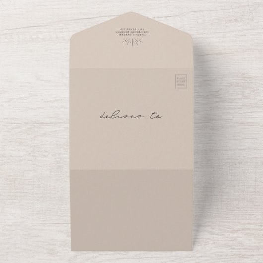 Tan Arch Wedding QR UAWG alle in einer Einladung (Außenbereich)