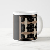 Tan auf Black Jumbo-Tasse (Vorderseite Rechts)