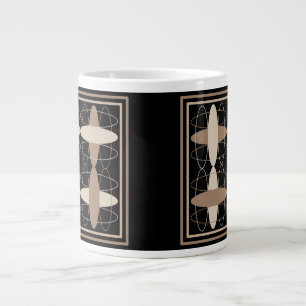 Tan auf Black Jumbo-Tasse