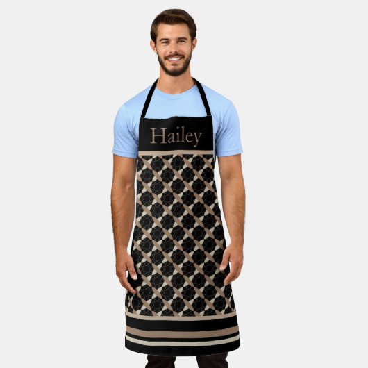 Tan auf Black Schürze (Getragen)