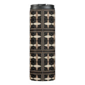 Tan auf Black Thermosbecher (Rückseite)