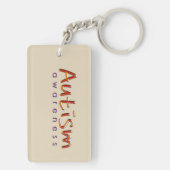 Tan Autismus Awareness kc Schlüsselanhänger (Rückseite)