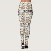 Tan Aztec Frauen Leggings (Rückseite)