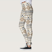 Tan Aztec Frauen Leggings (Links)