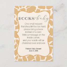 Tan Baby Boy Giraffe Books for Baby Begleitkarte