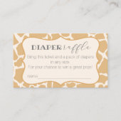 Tan Baby Boy Giraffe Diaper Raffle Begleitkarte (Vorderseite)