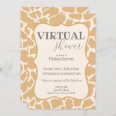 Tan Baby Boy Giraffe Dusche Virtuelle Einladung (Vorne/Hinten)