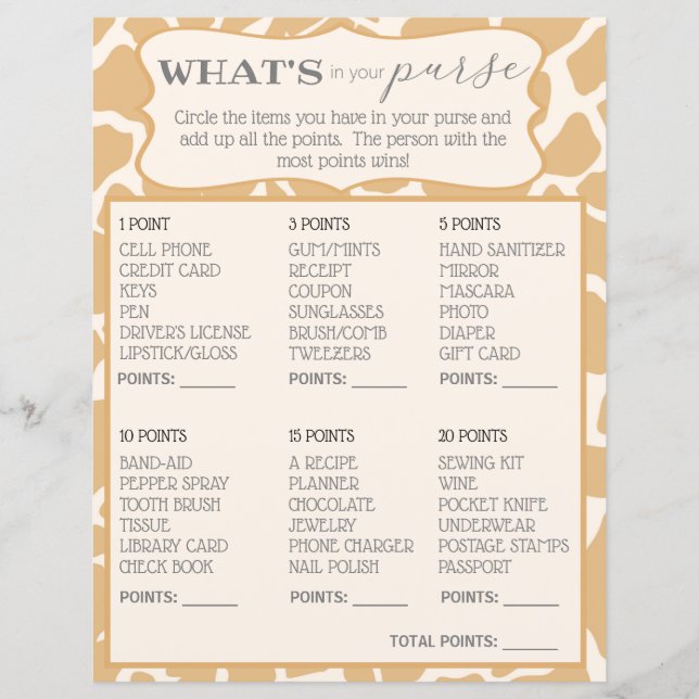 Tan Baby Boy Giraffe Was in Ihrer Tasche ist (Vorderseite)