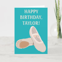 Tan Ballet Shoes Personalisiert Geburtstag
