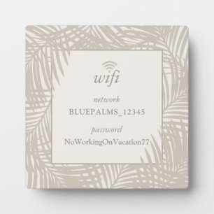 Tan Beach House Guest Room Wifi Password Signign Fotoplatte