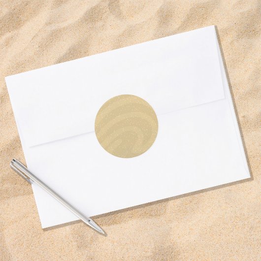 Tan Beach Sand Classic Round Sticker