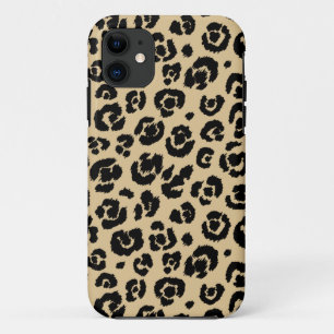 Tan Beige Black Leopard Print Case-Mate iPhone Hülle