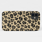 Tan Beige Black Leopard Print Case-Mate iPhone Hülle (Rückseite (Horizontal))