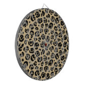 Tan Beige Black Leopard Print Dartscheibe (Vorderseite Links)